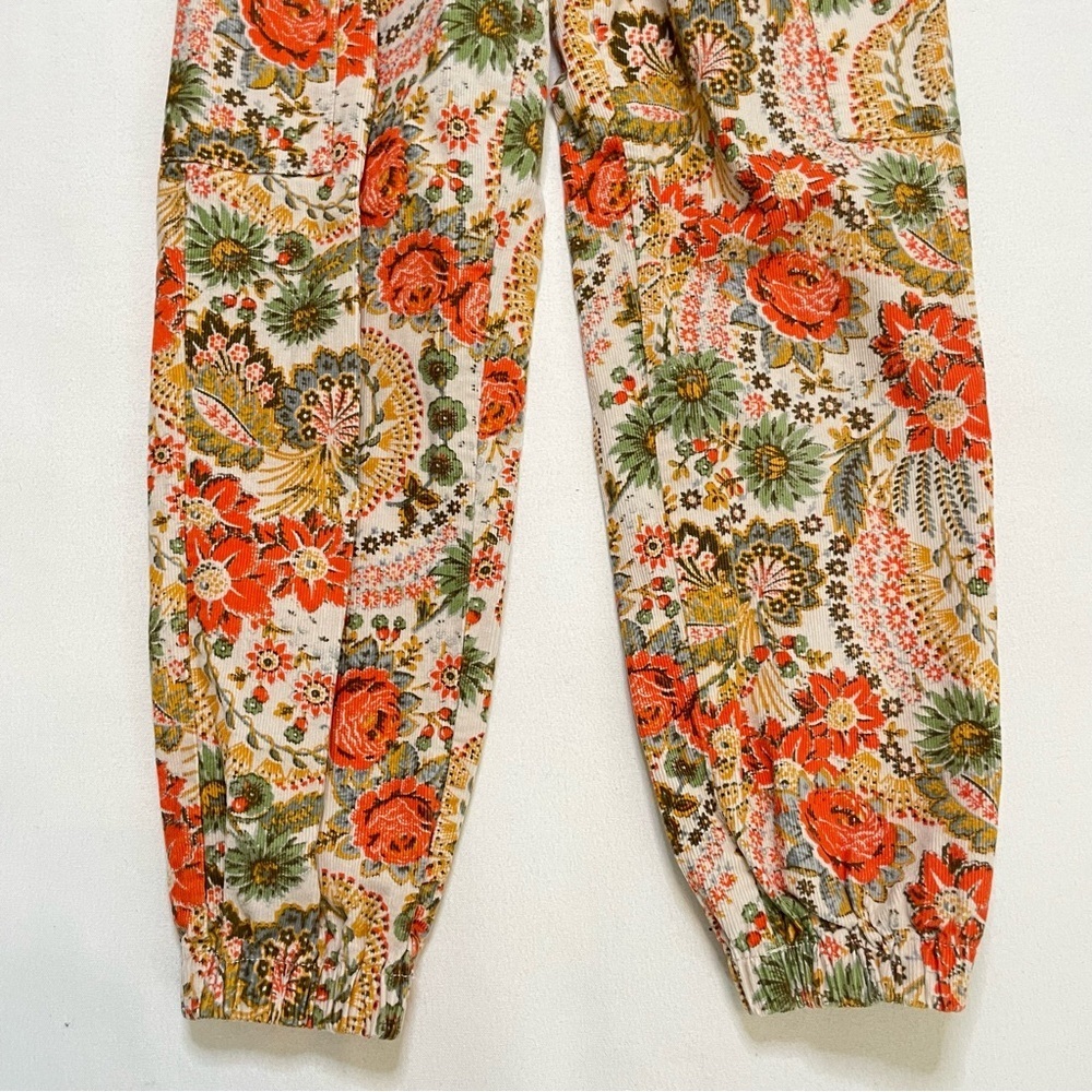 Urban Outfitters floral retro corduroy cargo joggers XS - Picture 4 of 13